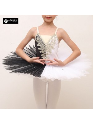 Vestito Tutù Danza Lago dei Cigni Nero e Bianco Ballet Donna Bambina DANC262